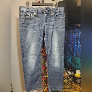 Guess Foxy Skinny Leg Jeans With Rhinestone Design Pockets Size 29